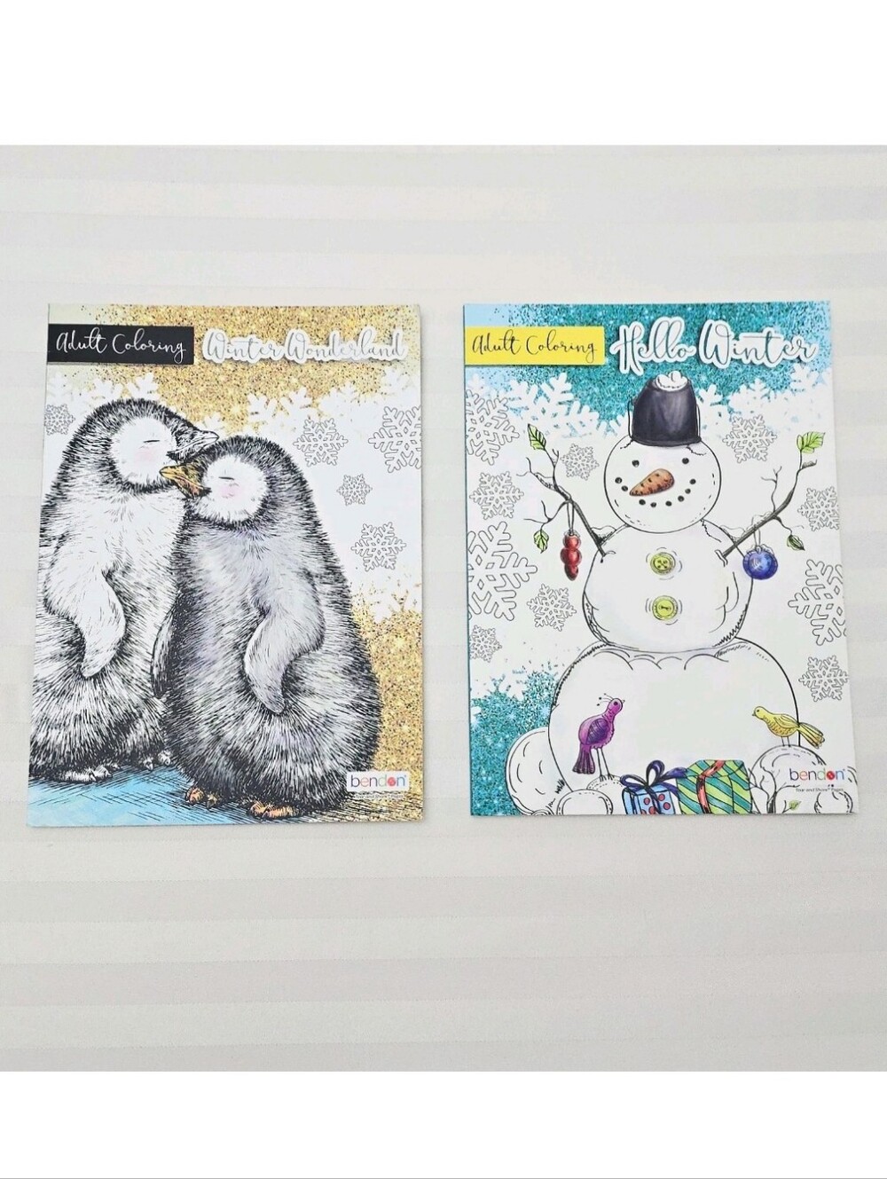 2pk Adult Coloring Book Set Hello Winter Wonderland Christmas Holiday Books NEW